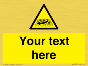 Custom Warning strong river flows